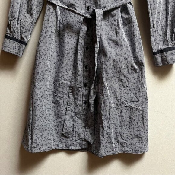 Brooks Brothers floral belted collar shirt dress Sz 6 - Picture 3 of 13